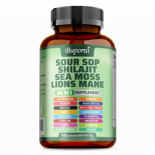 SOUR SOP SHILAJIT SEA MOSS LIONS MANE 24 IN 1