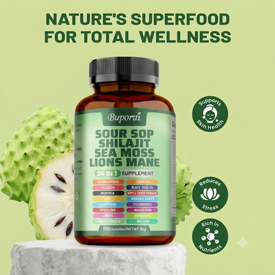 SOUR SOP SHILAJIT SEA MOSS LIONS MANE 24 IN 1